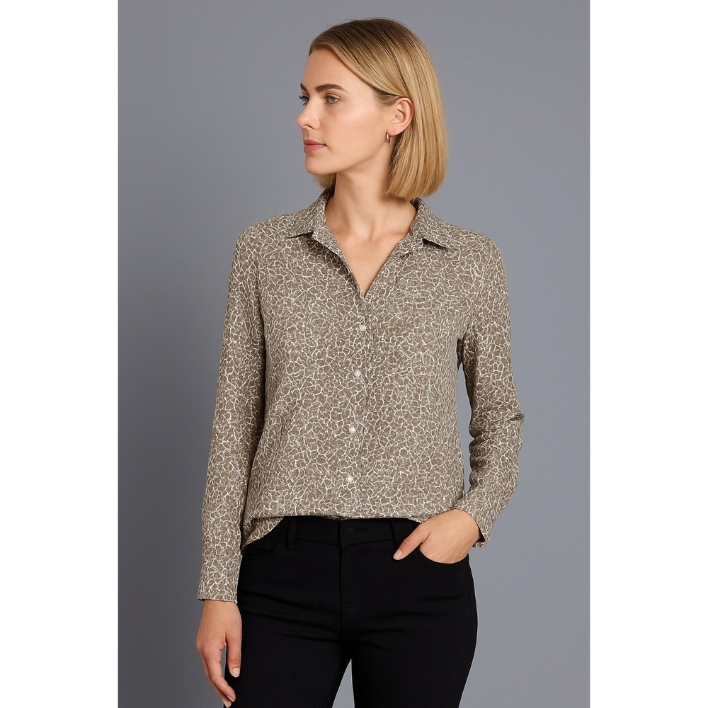Christopher & Banks Abstract Print Blouse Size L Career Work Casual EUC - Picture 1 of 6
